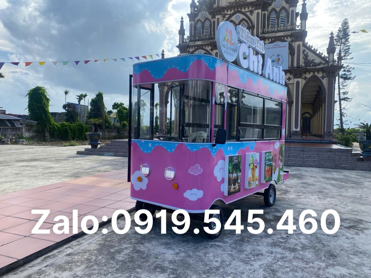 xe điện bán hàng/